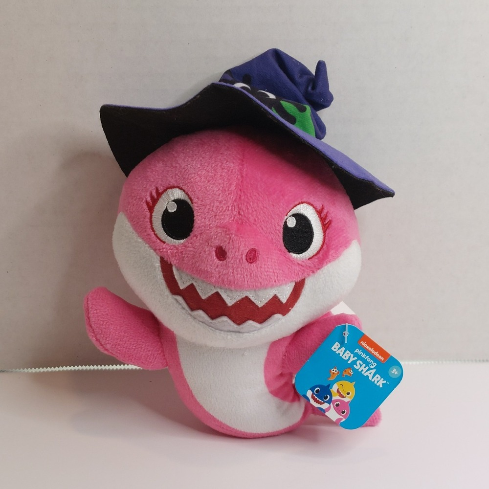 HTF 2022 Baby Shark Mommy Shark Witch Halloween Plush Just Play Nickelodeon 6"